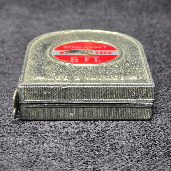 Vintage Silver Stanley White Tape 6 Foot Tape Measure & 2 Inches Made in USA - Picture 5 of 14